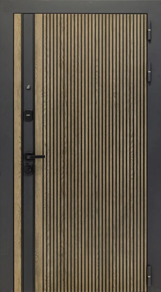 Входная дверь ДвериПРО Rosna СБ-1 (лак. белое, 16мм, беленый дуб) DPRO221041 внешняя сторона