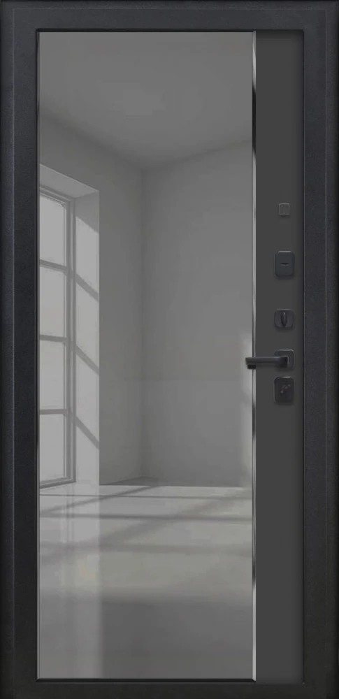 Входная дверь ДвериПРО Термо серебро ФЛЗ-618 Черный кварц DPRO227972 внутренняя сторона